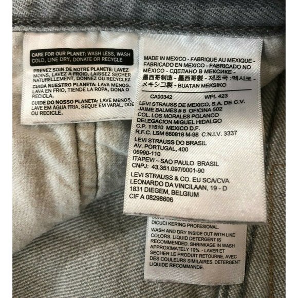 Levi's Strauss & Co 501XX Button Fly Denim WPL-423 Original Riveted Size 42Wx30L - Picture 9 of 11
